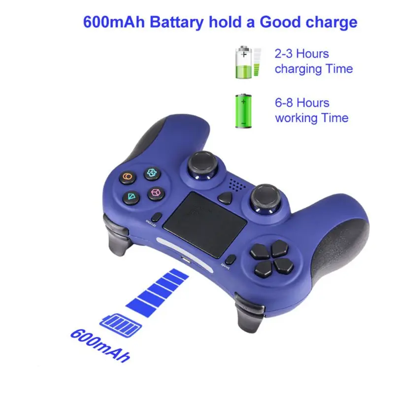 Wireless Bluetooth Gamepad Dual Vibration Game Handle Controller for PlayStation 4 Touch Panel Joypad for Gaming Lovers Supplies
Wireless Bluetooth Gamepad Dual Vibration Game Handle Controller for PlayStation 4 Touch Panel Joypad for Gaming Lovers Supplies