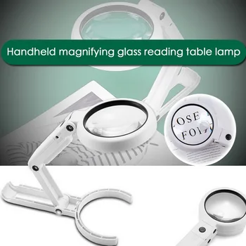 5X11X Magnifying Glass Dual Use Table Lamp Super Bright Stand Non Slip Hand Held 8 LED Simple Authenticate for Jewelry Repairing
5X11X Magnifying Glass Dual Use Table Lamp Super Bright Stand Non Slip Hand Held 8 LED Simple Authenticate for Jewelry Repairing