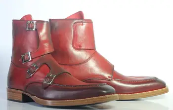 High Quality Fashion Men Pu Leather Buckle Boots Male Casual Classic Trendy Low Heel Monk Strap Boots Zapatos De Hombre TV589
High Quality Fashion Men Pu Leather Buckle Boots Male Casual Classic Trendy Low Heel Monk Strap Boots Zapatos De Hombre TV589