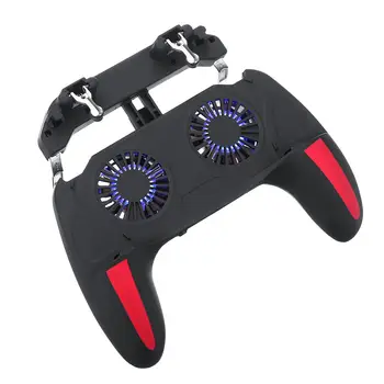 6 Finger Mobile Game Controller Handle Gamepad For PUBG with Dual Cooler Cooling Fan Shooter Joystick for Smartphone
6 Finger Mobile Game Controller Handle Gamepad For PUBG with Dual Cooler Cooling Fan Shooter Joystick for Smartphone