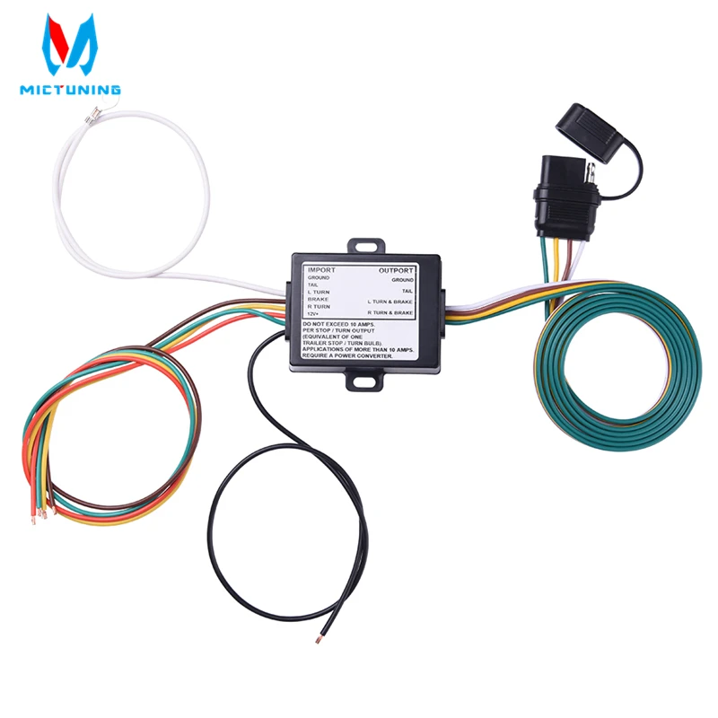 MICTUNING Powered 3 to 2 Wire Trailer Tail Light Converter for 12V Vehicle with Color Coded Wiring Harness
MICTUNING Powered 3 to 2 Wire Trailer Tail Light Converter for 12V Vehicle with Color Coded Wiring Harness