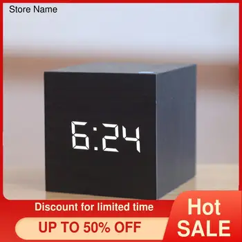 Wooden LED alarm clock wooden simple desktop dining table decoration voice control snooze function
Wooden LED alarm clock wooden simple desktop dining table decoration voice control snooze function