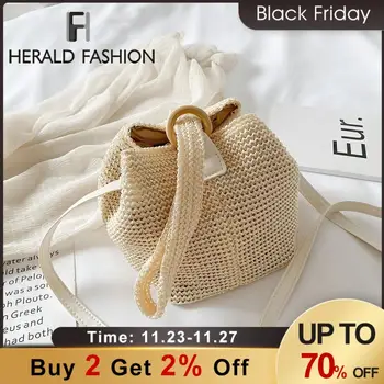 Drawstring Women's Straw Bucket Bag 2020 Summer Woven Shoulder Bags Shopping Purse Beach Handbag Straw Handbags Travel Bag
Drawstring Women's Straw Bucket Bag 2020 Summer Woven Shoulder Bags Shopping Purse Beach Handbag Straw Handbags Travel Bag