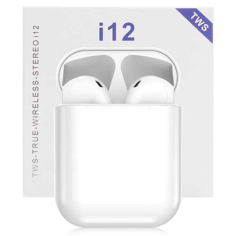 i12 TWS Wireless Bluetooth 5.0 Earphones Touch Control Sports Sweatproof Headphone for i phone / Android
i12 TWS Wireless Bluetooth 5.0 Earphones Touch Control Sports Sweatproof Headphone for i phone / Android