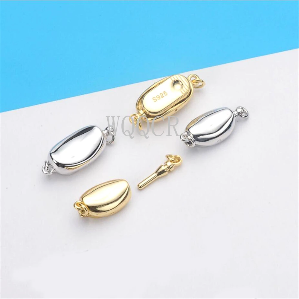 

2 Pieces/batch 0.8X2.0 New Shape Necklace Bracelet DIY Jewelry Making Connector 925 Silver/golden Clasp Accessories