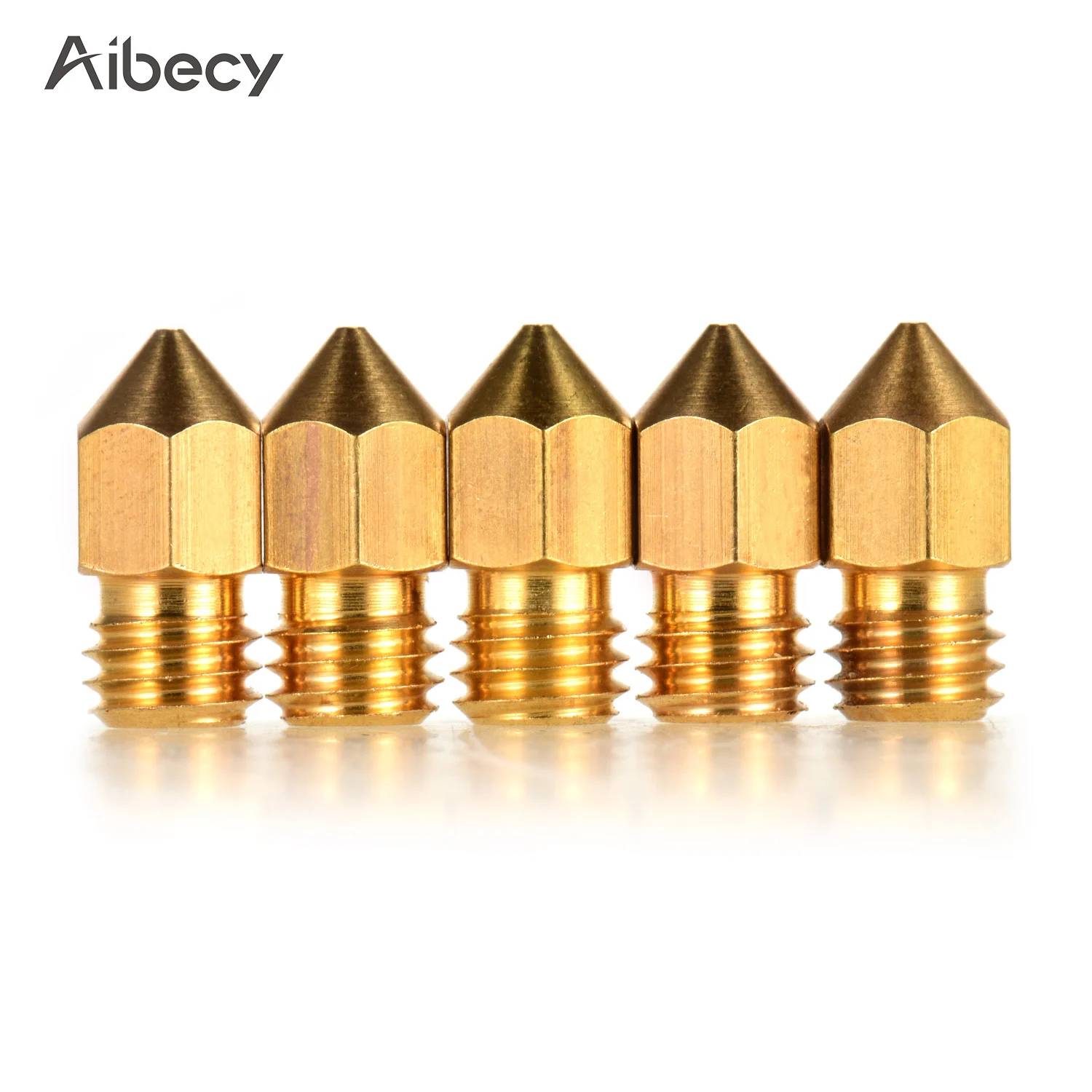 Aibecy 5pcs 3D Printer Extruder Brass Nozzle M6 Thread Printer Head 0.4mm Output for CR-10 Series Ender-3 1.75mm Filament
Aibecy 5pcs 3D Printer Extruder Brass Nozzle M6 Thread Printer Head 0.4mm Output for CR-10 Series Ender-3 1.75mm Filament