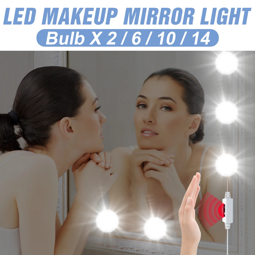 Vanity Mirror Light Bulb USB Hand Sweep Dimming Makeup Lamp Hollywood Bathroom Dresser Table Light LED Beauty Cosmetic Ampoule
Vanity Mirror Light Bulb USB Hand Sweep Dimming Makeup Lamp Hollywood Bathroom Dresser Table Light LED Beauty Cosmetic Ampoule