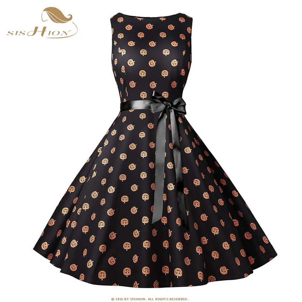SISHION Pumpkin Print Summer Dress Women Vintage sashes Swing Dress SP0371 Elegant Party Plus Size Midi Casual Dresses
SISHION Pumpkin Print Summer Dress Women Vintage sashes Swing Dress SP0371 Elegant Party Plus Size Midi Casual Dresses