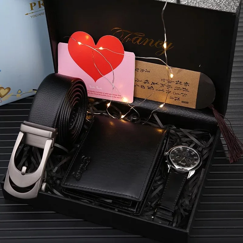 3 Pieces Boutique Gift Set Leather Belt + Large Dial Quartz Watch + Wallet Gift Good Choice Watch
3 Pieces Boutique Gift Set Leather Belt + Large Dial Quartz Watch + Wallet Gift Good Choice Watch