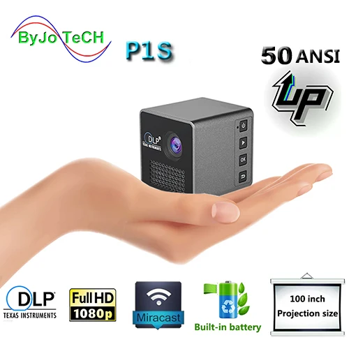 ByJoTeCH P1S Wireless Mobile Projector Support Miracast DLNA Pocket Home Movie Projector Proyector Beamer Battery
ByJoTeCH P1S Wireless Mobile Projector Support Miracast DLNA Pocket Home Movie Projector Proyector Beamer Battery