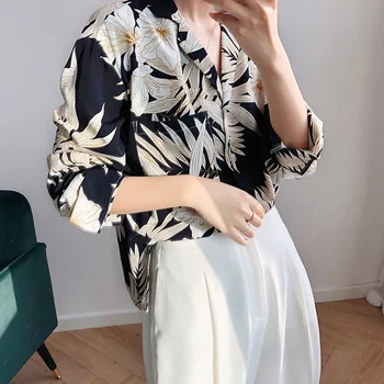 Vintage Floral Chiffon Blouse Women 2020 Spring Summer Long Sleeve Black Loose Blouse Shirt Fashion Flower Ladies Tops
Vintage Floral Chiffon Blouse Women 2020 Spring Summer Long Sleeve Black Loose Blouse Shirt Fashion Flower Ladies Tops