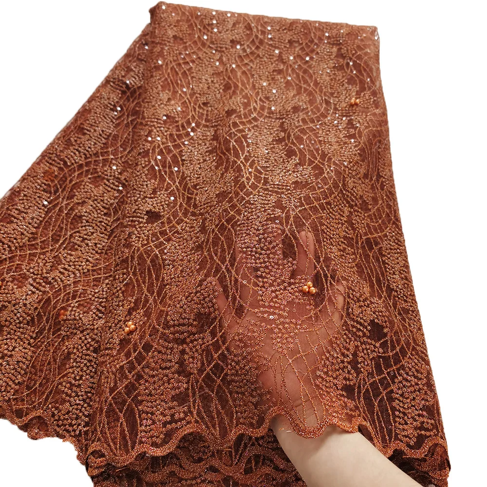 sequins african lace fabric (2)