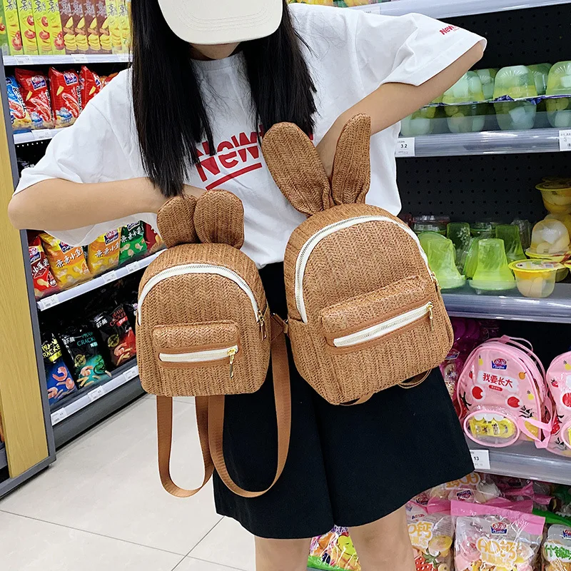 Korean-style Girls Backpack 2019 New Style Cute Rabbit Eared-Style School Bag Casual Weaving Hand Single-shoulder Bag
Korean-style Girls Backpack 2019 New Style Cute Rabbit Eared-Style School Bag Casual Weaving Hand Single-shoulder Bag