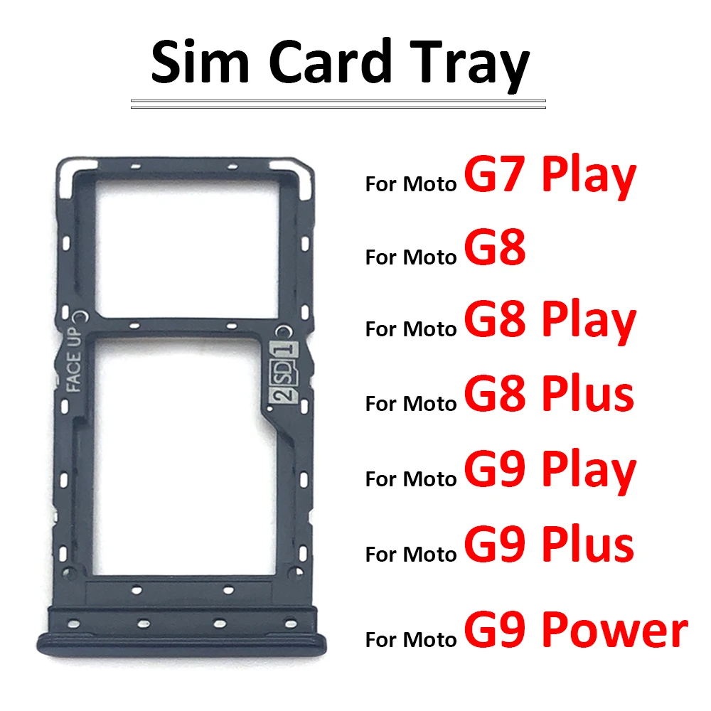Новый лоток для SiM-карты Motorola Moto G7 G8 G9 Play Plus Power слот SIM-карты SD-карты держатель