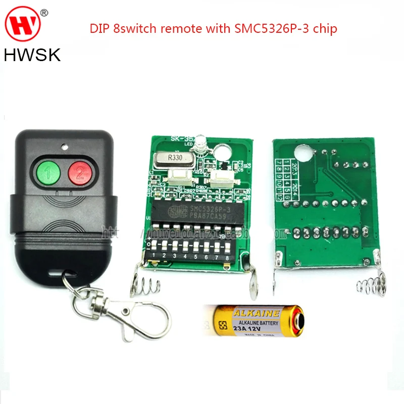 1pcs 330Mhz 8-Dip-Switch Wireless Electric Cloning Garage Gate Remote Control Gate Duplicator For SMC5326P-3 SMC5326
1pcs 330Mhz 8-Dip-Switch Wireless Electric Cloning Garage Gate Remote Control Gate Duplicator For SMC5326P-3 SMC5326