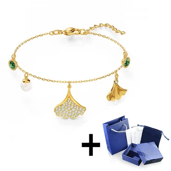 High Quality Original SWA Bracelet with Logo 5518173 STUNNING Gingko Leaf Shape Ladies Bracelet Jewelry Gift Free Shipping
High Quality Original SWA Bracelet with Logo 5518173 STUNNING Gingko Leaf Shape Ladies Bracelet Jewelry Gift Free Shipping