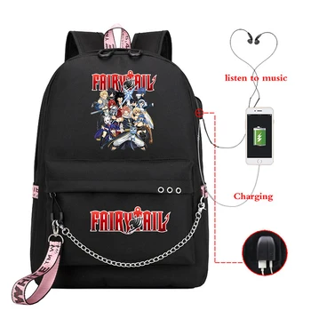 FAIRY TAIL USB Charge Backpack Kids Anime School Bag Teens Laptop Bag Pack Boys Girls Knapsack Women Escolar Plecak Mochila Gift 
FAIRY TAIL USB Charge Backpack Kids Anime School Bag Teens Laptop Bag Pack Boys Girls Knapsack Women Escolar Plecak Mochila Gift