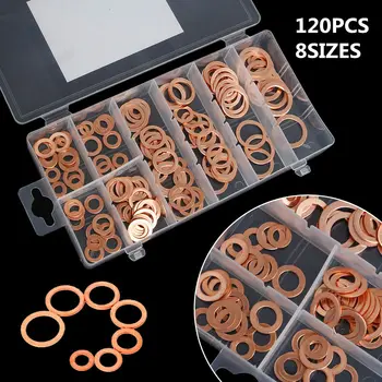 120Pcs Copper Sealing Solid Gasket Washer Sump Plug Oil For Boat Crush Flat Seal Ring Tool Hardware Accessories Pack
120Pcs Copper Sealing Solid Gasket Washer Sump Plug Oil For Boat Crush Flat Seal Ring Tool Hardware Accessories Pack