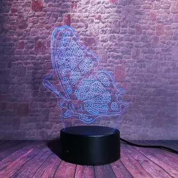 Lovely 3D Illusion LED Nightlight 7 Colorful Change Light Desk Lamp Butterfly Animal Figure Toys girls
Lovely 3D Illusion LED Nightlight 7 Colorful Change Light Desk Lamp Butterfly Animal Figure Toys girls