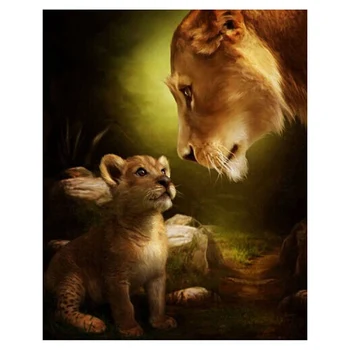DIY Oil Painting Paint by Numbers Kits for Adults Kids Beginner - Lions 16 x 20inch with Brushes and Acrylic Pigment (Without Fr
DIY Oil Painting Paint by Numbers Kits for Adults Kids Beginner - Lions 16 x 20inch with Brushes and Acrylic Pigment (Without Fr