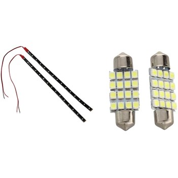 2 Pcs White e 16 LED 3528 SMD Interior Bulb Light 36mm & 2 Pcs String Lights 15 LED Strips 30 cm Red Light Chain 12V
2 Pcs White e 16 LED 3528 SMD Interior Bulb Light 36mm & 2 Pcs String Lights 15 LED Strips 30 cm Red Light Chain 12V