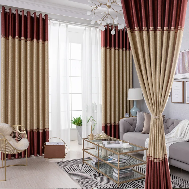 

Window Curtain Cloth Blackout Curtains For Bedroom Living Room luxury blackout curtain