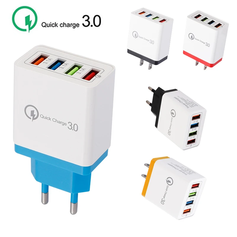 Multiple USB QC 3.0 Quick Charger For iphone 7 8 Plus X XR 3A 4U Fast Charging Phone Charger For Samsung Huawei Xiaomi HTC ASUS
Multiple USB QC 3.0 Quick Charger For iphone 7 8 Plus X XR 3A 4U Fast Charging Phone Charger For Samsung Huawei Xiaomi HTC ASUS