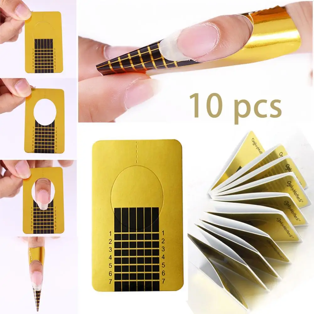 10/20 Pcs Nail Form for Soak Off Quick Extension UV Gel Gold Nail Art Design Tools Nails Accessoires Nail Art Supplies
10/20 Pcs Nail Form for Soak Off Quick Extension UV Gel Gold Nail Art Design Tools Nails Accessoires Nail Art Supplies