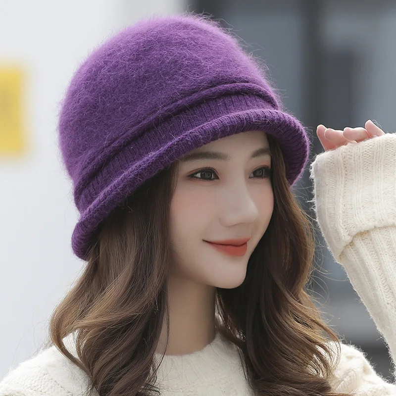 New winter women's knitting wool hat rabbit hair thickened warm basin cap outdoor fashion Beret
New winter women's knitting wool hat rabbit hair thickened warm basin cap outdoor fashion Beret