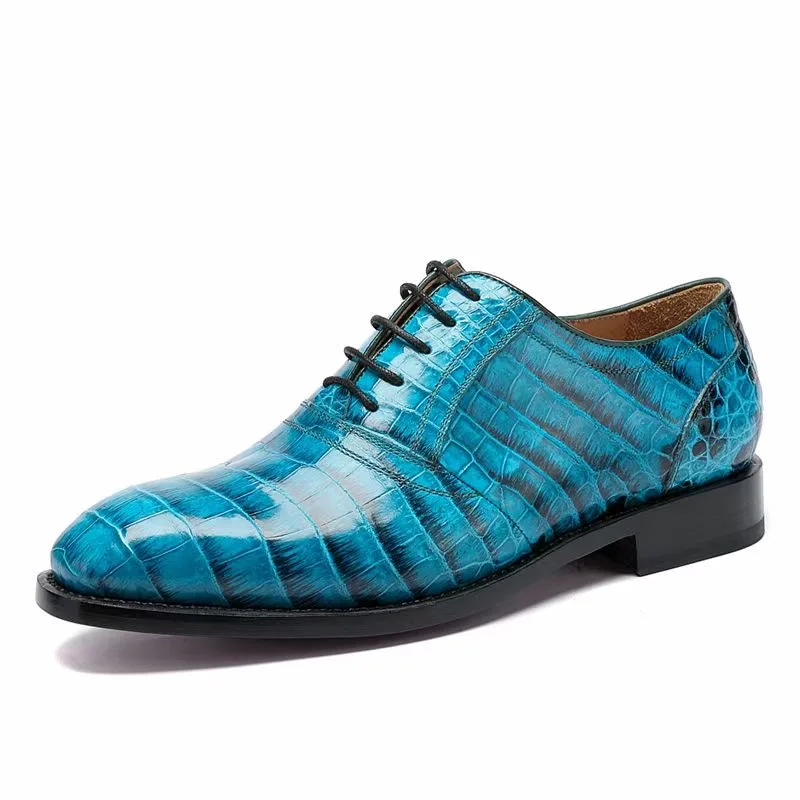 Authentic Crocodile Belly Skin Men's Dress Shoes Genuine Alligator Leather GOODYEAR Handcraft Gradient Blue Color Male Oxfords
Authentic Crocodile Belly Skin Men's Dress Shoes Genuine Alligator Leather GOODYEAR Handcraft Gradient Blue Color Male Oxfords