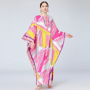 SuperAen 2020 Autumn New Bat Sleeve Meat Slimming Loose Plus-sized O Neck Geometric Floral Printed Robe Dresses Women
SuperAen 2020 Autumn New Bat Sleeve Meat Slimming Loose Plus-sized O Neck Geometric Floral Printed Robe Dresses Women