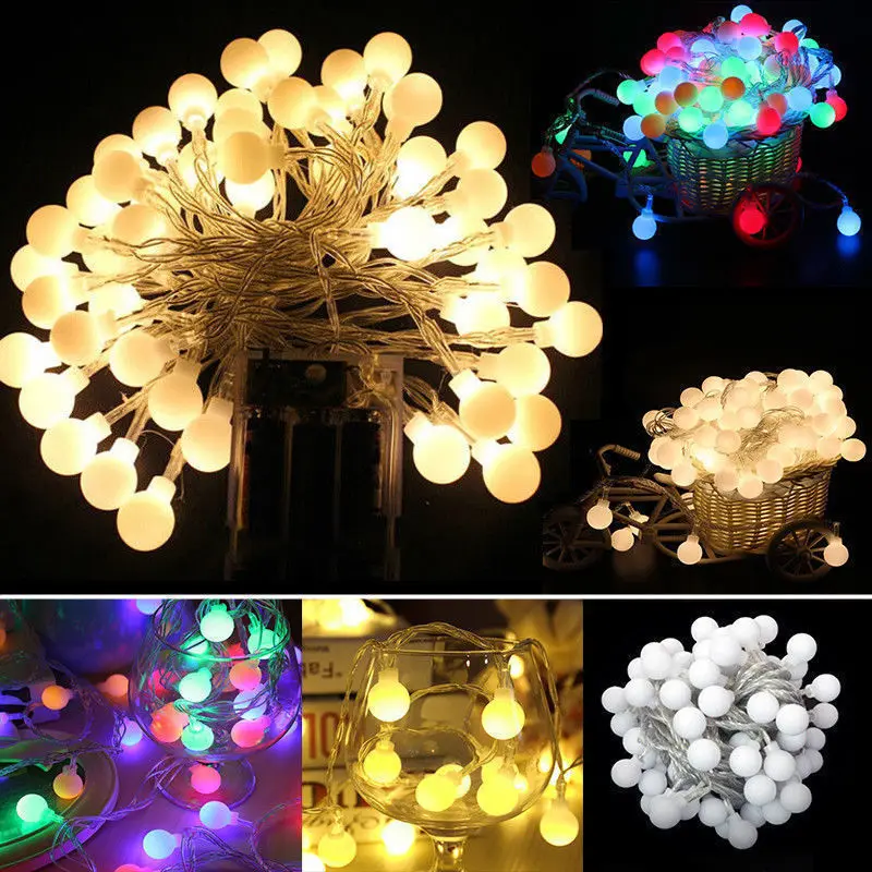 1.5M 3M 4M 5M Round Ball Blubs Fairy LED Ball String Lights for Christmas Tree Wedding Home Indoor Decor Battery Powered
1.5M 3M 4M 5M Round Ball Blubs Fairy LED Ball String Lights for Christmas Tree Wedding Home Indoor Decor Battery Powered