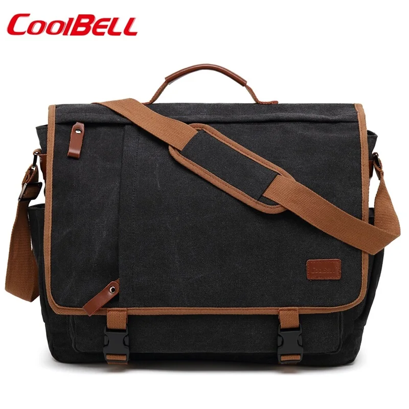 Мужская Холщовая Сумка COOLBELL повседневная сумка на плечо с одним диагональным
