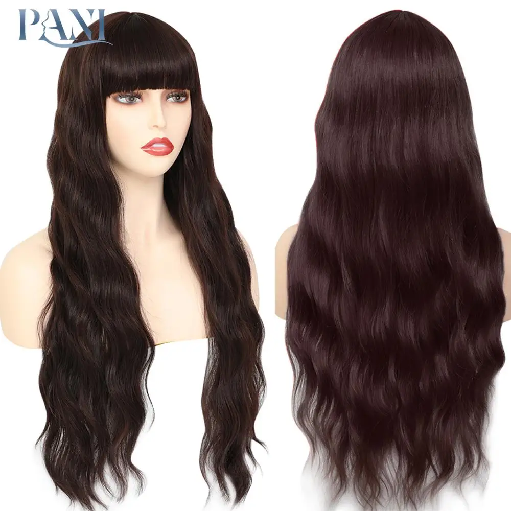 PANI Red Brown Wigs Long Wig Synthetic Wigs With Neat Bangs For Women's Natural Hair Wig Long Wavy Hair Wig Cosplay Wigs Lolita
PANI Red Brown Wigs Long Wig Synthetic Wigs With Neat Bangs For Women's Natural Hair Wig Long Wavy Hair Wig Cosplay Wigs Lolita