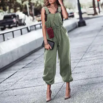 Women Long Jumpsuits Ladies Casual Solid Long Pants Suspender Rompers ZANZEA Womens Jumpsuit Elastic Waist Playsuits Plus Size 7
Women Long Jumpsuits Ladies Casual Solid Long Pants Suspender Rompers ZANZEA Womens Jumpsuit Elastic Waist Playsuits Plus Size 7