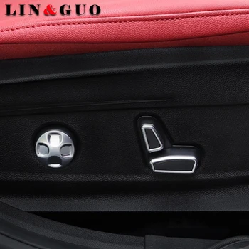

6pcs ABS Chrome Door Seat Adjust Button Switch Cover Trim for Alfa romeo Giulia Stelvio car styling