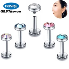 G23 Titanium Piercing Labret Stud Earrings Helix Internally Threaded Tragus Cartilage Punk CZ Lip Studs Body Perforated Jewelry
G23 Titanium Piercing Labret Stud Earrings Helix Internally Threaded Tragus Cartilage Punk CZ Lip Studs Body Perforated Jewelry