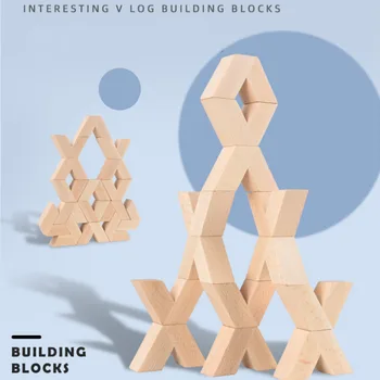 16pcs V Shape Stacking Balance Building Blocks kids Educational Toys Wooden Blocks Creative building blocks toys for Children
16pcs V Shape Stacking Balance Building Blocks kids Educational Toys Wooden Blocks Creative building blocks toys for Children