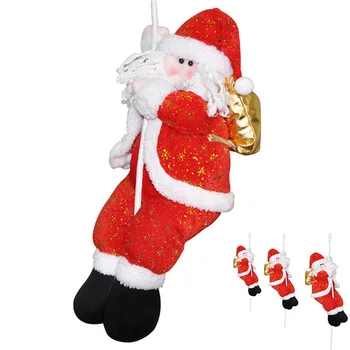 30cm Christmas Decoration Santa Claus Climbing On Rope For Xmas Tree Indoor Outdoor Wall Window Hanging Xmas Ornament Decor
30cm Christmas Decoration Santa Claus Climbing On Rope For Xmas Tree Indoor Outdoor Wall Window Hanging Xmas Ornament Decor