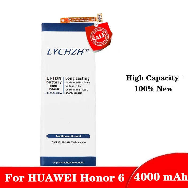 New Original For Huawei HB4242B4EBW Li-ion phone battery For Huawei honor 6 H60-L01 H60-L02 H60-L11 H60-L04 honor 4X 4000mAh 
New Original For Huawei HB4242B4EBW Li-ion phone battery For Huawei honor 6 H60-L01 H60-L02 H60-L11 H60-L04 honor 4X 4000mAh
