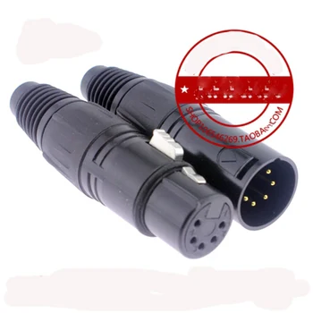 Copper pin gold-plated 5-pin card faucet Mixer plug Microphone Cannon head Five-core card dragon male and female
Copper pin gold-plated 5-pin card faucet Mixer plug Microphone Cannon head Five-core card dragon male and female