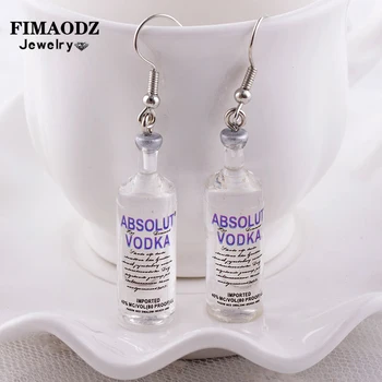 FIMAODZ Cool Vodka Bottle Drop Earrings for Women Creative Transparent Simulation of Mineral Water Bottle Funny Drinking Jewelry
FIMAODZ Cool Vodka Bottle Drop Earrings for Women Creative Transparent Simulation of Mineral Water Bottle Funny Drinking Jewelry