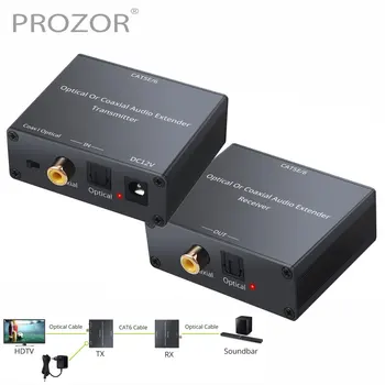 Prozor Digital Audio Extender TX RX Over Single Cat5e/6 Cable up to 500ft 150M For Dolby Coaxial/Optical Toslink Audio Converter
Prozor Digital Audio Extender TX RX Over Single Cat5e/6 Cable up to 500ft 150M For Dolby Coaxial/Optical Toslink Audio Converter