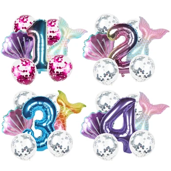 8pcs/lot little Mermaid Party Balloons Number Foil Balloon Kids girl 1st Birthday Party Decorations Baby Shower Helium Globos
8pcs/lot little Mermaid Party Balloons Number Foil Balloon Kids girl 1st Birthday Party Decorations Baby Shower Helium Globos