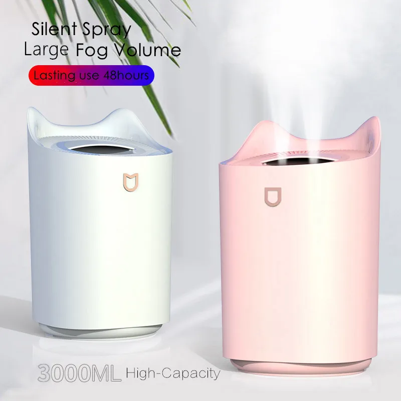 New Arrival Air Humidifier 3000ML Double Spray Nozzle Cool Mist Aroma Diffuser with Colorful Light Ultrasonic USB Humidifier
New Arrival Air Humidifier 3000ML Double Spray Nozzle Cool Mist Aroma Diffuser with Colorful Light Ultrasonic USB Humidifier