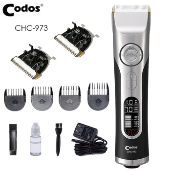 

CHC-973 Professional Rechargeable Hair Clipper For Barber Salon Electric Hair Trimmer Ceramic Cutter LCD Cutting Machine