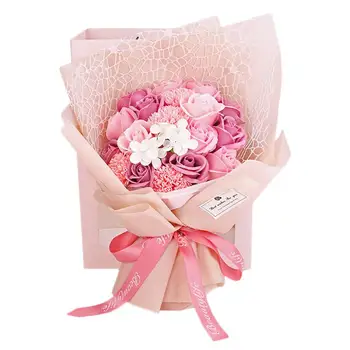 Toilet Soap Rose Mother Father Gifts Bouquet Flower Bouquet Beautiful Decorative Rose for Festival (Pink)
Toilet Soap Rose Mother Father Gifts Bouquet Flower Bouquet Beautiful Decorative Rose for Festival (Pink)