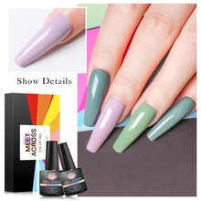 Conheça através da arte do prego gel polonês conjunto primavera verão cor série laca prego transporte rápido embeber fora uv led vernizes kits(China)