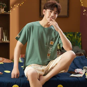 Men Sleepwear Intimate Lingerie Nightwear Cotton Pyjamas Casual Print Sleep Set Homewear Shirt&shorts Summer New Pajamas Suit
Men Sleepwear Intimate Lingerie Nightwear Cotton Pyjamas Casual Print Sleep Set Homewear Shirt&shorts Summer New Pajamas Suit