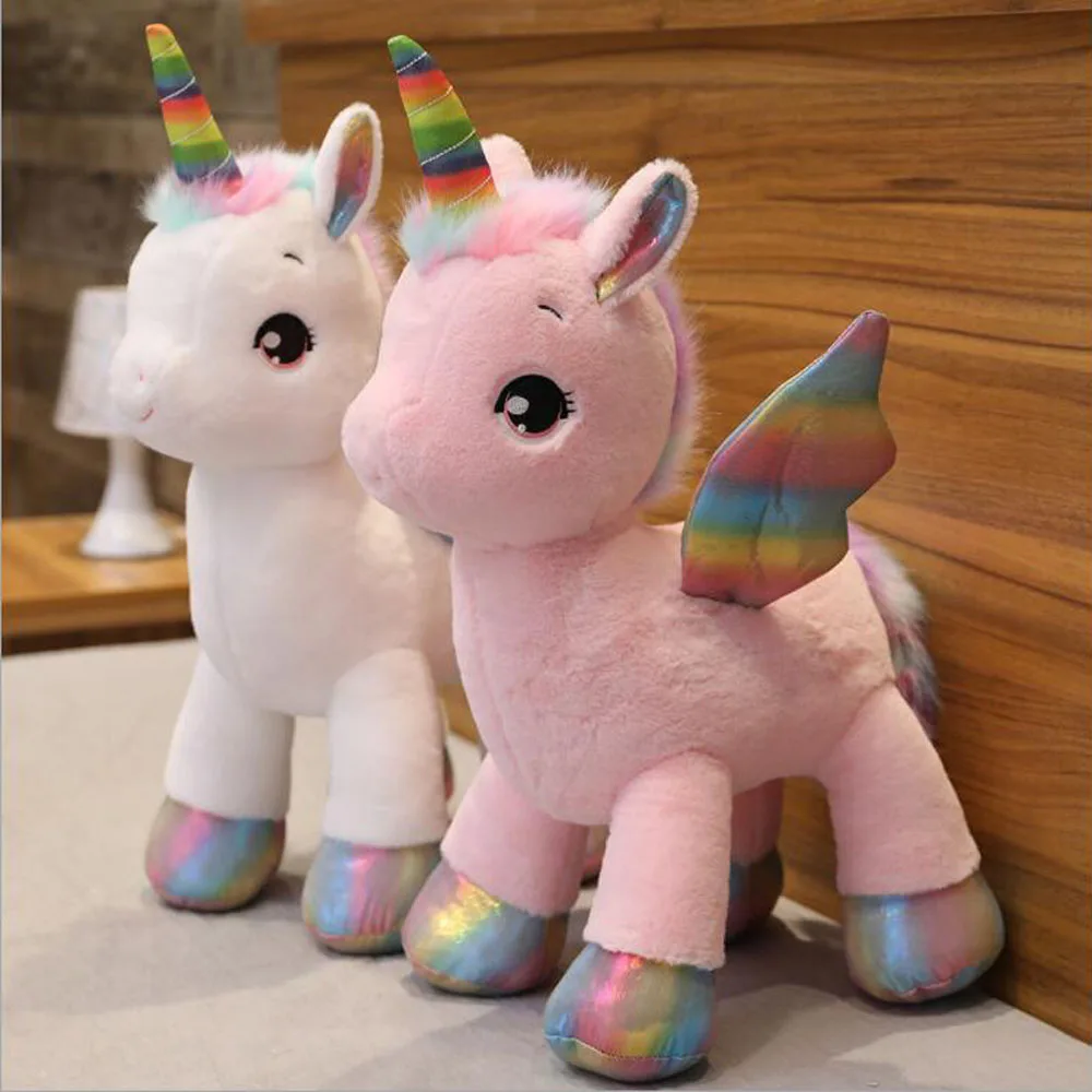 

New Unicorn Children Plush Toy Girl Doll Kids Stuffed Birthday Gift Cartoon Fly Horse